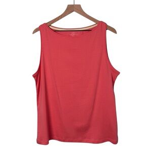 Talbots The Talbots Tee Women's Sleeveless Tank Top Vibrant Coral Size-PXL NWT